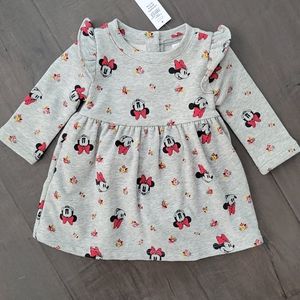 NWT Baby Gap Disney Minnie Mouse Terry dress 3-6m